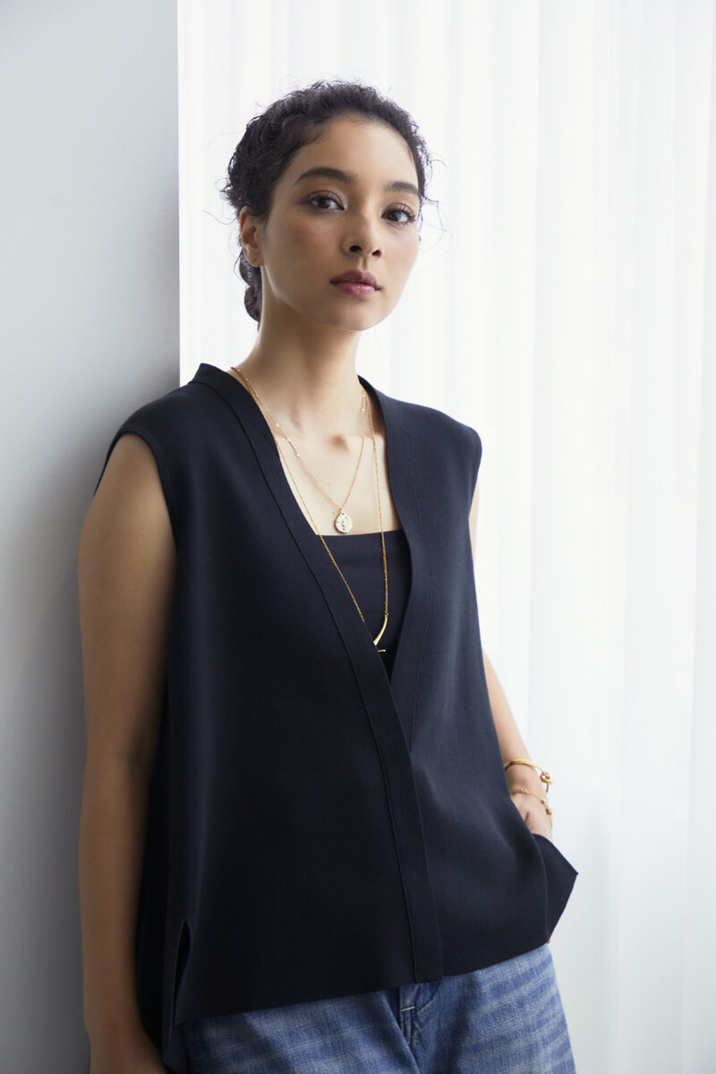 オアーノ ジョーゼットストレッチジレ ブラック 再販】2025SS_ジョーゼットストレッチジレ | アイテム | OWAUNO